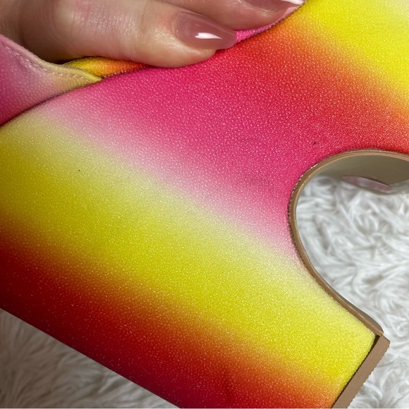 Ariyah Platform Heels Wedges Lemon Drop by Privileged Dolls Kill Ombré - Picture 10 of 16